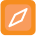 Icon representing technical guidance and training, featuring a white square on an orange background.