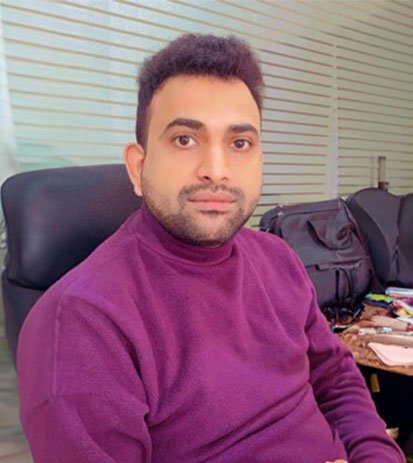 Testimonial image of Mr. Biswaranjan Pati, sharing his experience working at Pharma Access and contributing to its success.