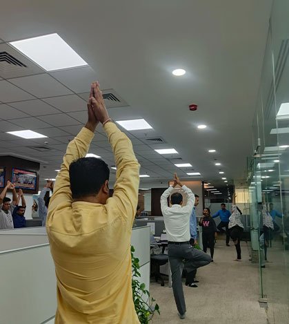 Pharma Access image promoting employee well-being, emphasizing a healthy work environment and focus on employee care.