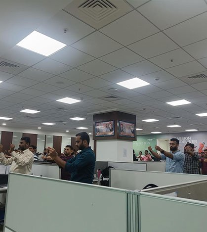 Pharma Access image promoting employee well-being, emphasizing a healthy work environment and focus on employee care.