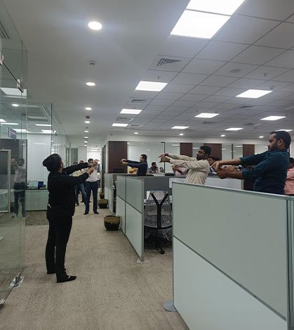 Pharma Access image promoting employee well-being, emphasizing a healthy work environment and focus on employee care.